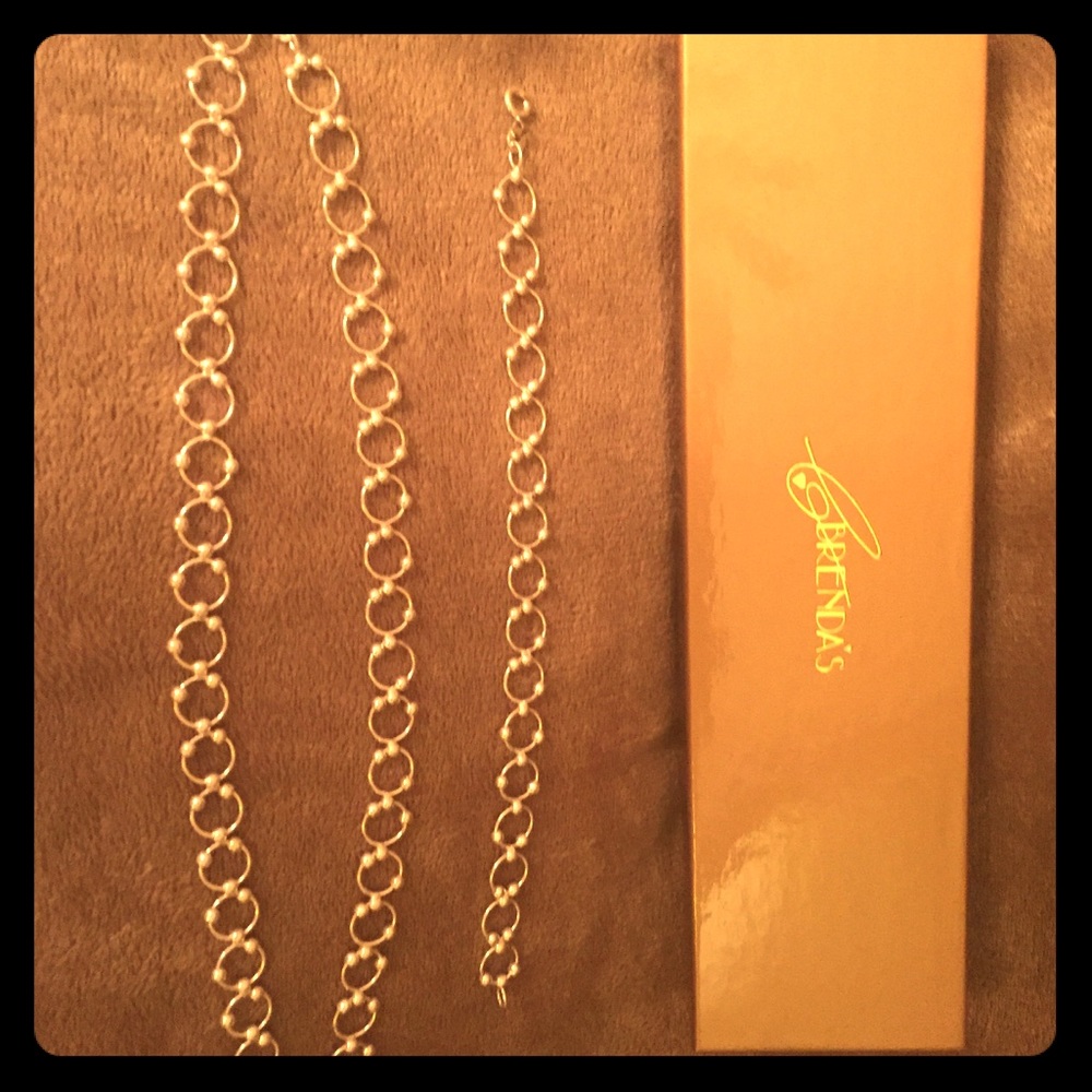 Sterling Silver Necklace and Bracelet
